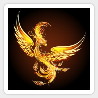 Fire burning Phoenix Bird Sticker